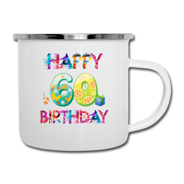 Geburtstag Geschenk Mann Emaille Tasse - 60. Geburtstag