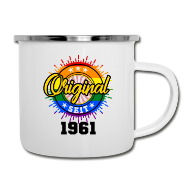 Geburtstag Geschenk Mann Emaille Tasse - 60. Geburtstag Männer Frauen Geschenk CSD LGBTQ