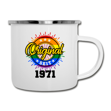 Geburtstag Geschenk Mann Emaille Tasse - 50. Geburtstag Männer Frauen Geschenk CSD LGBTQ