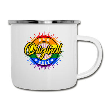 Geburtstag Geschenk Mann Emaille Tasse - 50. Geburtstag Männer Frauen Geschenk CSD LGBTQ