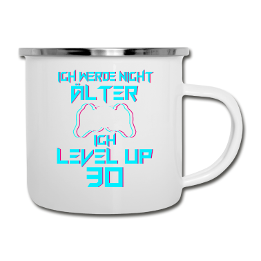 Geburtstag Geschenk Mann Emaille Tasse - 30 Geburtstag Männer Geschenk Zocken PC Konsole