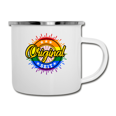 Geburtstag Geschenk Mann Emaille Tasse - 70. Geburtstag Männer Frauen Geschenk CSD LGBTQ
