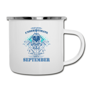 Geburtstag Geschenk Mann Emaille Tasse - Alter Mann geburtstag September Geburtsmonat