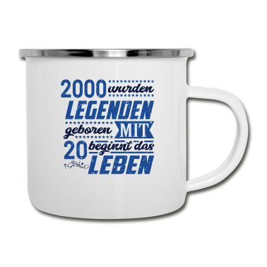 Geburtstag Geschenk Mann Emaille Tasse - 20 Geburtstag Legendee Männer Frauen