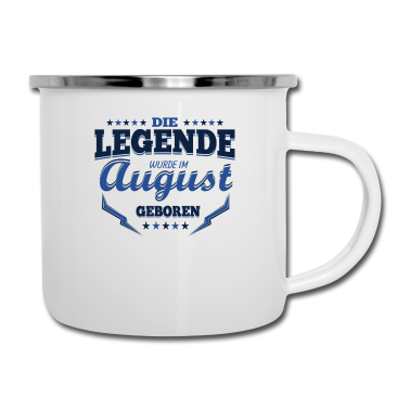 Geburtstag Geschenk Mann Emaille Tasse - August Geburtstag Geschenk Männer Frauen