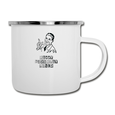 Geburtstag Geschenk Mann Emaille Tasse - Vintage Mann alles Gute zum Geburtstag Verlierer