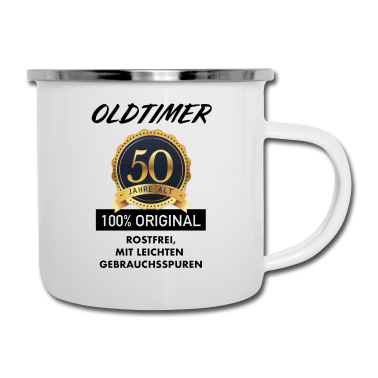 Geburtstag Geschenk Mann Emaille Tasse - Geschenk zum 50. Geburtstag für Männer