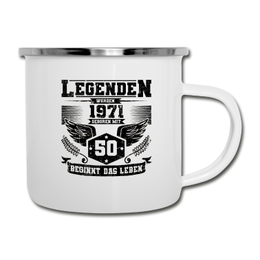Geburtstag Geschenk Mann Emaille Tasse - 50. Geburtstag Legende Männer Frauen
