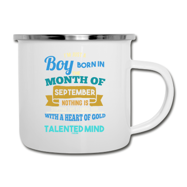 Geburtstag Geschenk Mann Emaille Tasse - September Geburtstag Junge Mann Papa