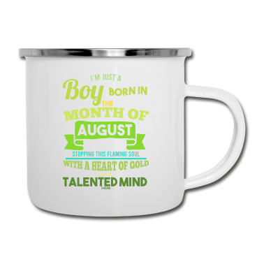 Geburtstag Geschenk Mann Emaille Tasse - August Geburtstag Junge Mann Papa