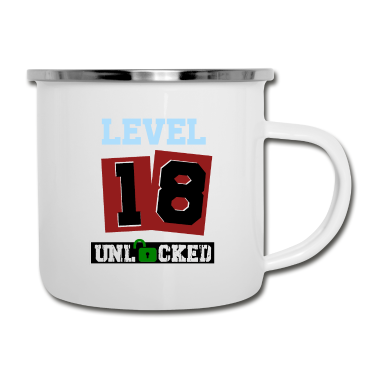 Geburtstag Geschenk Mann Emaille Tasse - 18.Geburtstag Mann Frau Junge Mädchen Geschenkidee