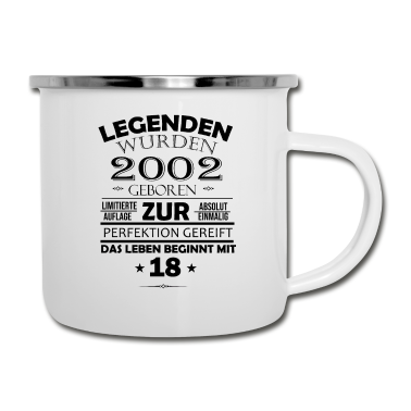 Geburtstag Geschenk Mann Emaille Tasse - 18.Geburtstag Mann Frau Junge Mädchen Geschenkidee