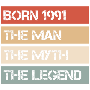 Motiv Jahrgang 1991 Mann Mythos Legende