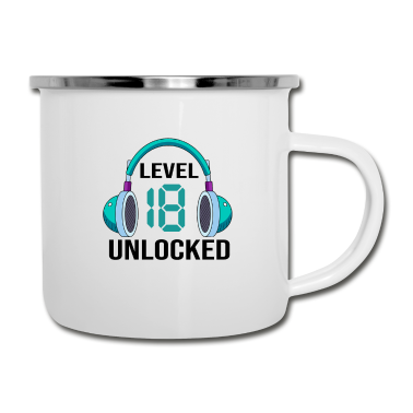 Geburtstag Geschenk Mann Emaille Tasse - 18.Geburtstag Mann Frau Junge Mädchen Geschenkidee