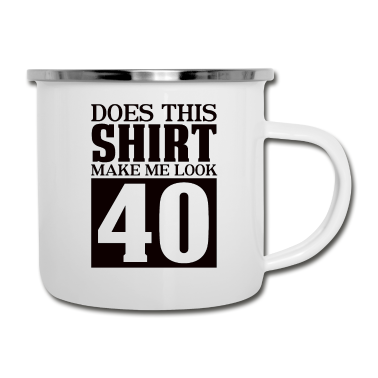Geburtstag Geschenk Mann Emaille Tasse - 40.Geburtstag Frauen