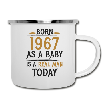 Geburtstag Geschenk Mann Emaille Tasse - 1967 Geboren Geburtstag Richtiger Mann