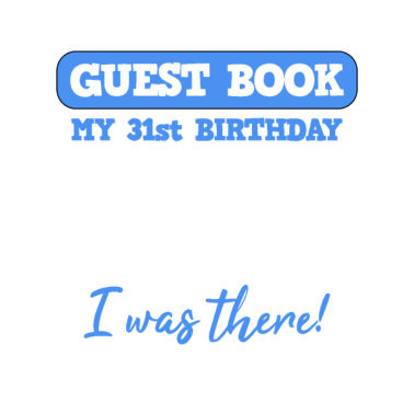 Motiv 31. Geburtstag Gästebuch Geschenk Mann