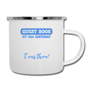 Geburtstag Geschenk Mann Emaille Tasse - 31. Geburtstag Gästebuch Geschenk Mann