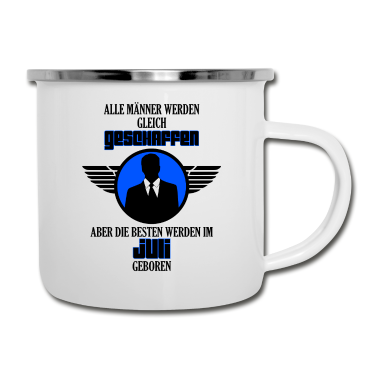 Geburtstag Geschenk Mann Emaille Tasse - Juli Männer. Juli Geburtstag Geschenk!