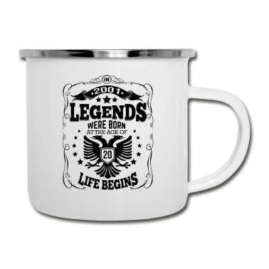 Geburtstag Geschenk Mann Emaille Tasse - jahrgang 2001 Geburtstag Geschenke Männer Frauen