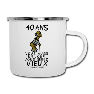 Geburtstag Geschenk Mann Emaille Tasse - 40 Jahre alte Mann Geburtstag humou