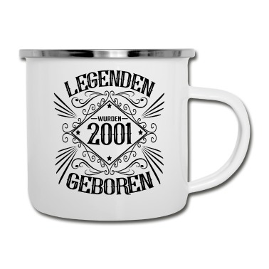 Geburtstag Geschenk Mann Emaille Tasse - 20. geburtstag jahrgang 2001 Mann Frau