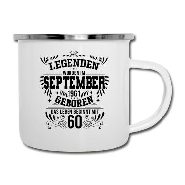 Geburtstag Geschenk Mann Emaille Tasse - September 1961 Geburtstag Geschenke Männer Frauen