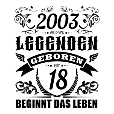 Motiv 18. Geburtstag Jahrgang 2003 Männer Frauen