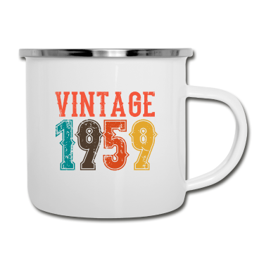 Geburtstag Geschenk Mann Emaille Tasse - BORN IN 1959 Geburtstag Geschenk Vintage Männer
