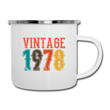 Geburtstag Geschenk Mann Emaille Tasse - BORN IN 1978 Geburtstag Geschenk Vintage Männer