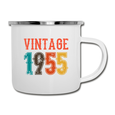 Geburtstag Geschenk Mann Emaille Tasse - BORN IN 1955 Geburtstag Geschenk Vintage Männer