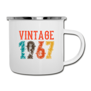 Geburtstag Geschenk Mann Emaille Tasse - BORN IN 1967 Geburtstag Geschenk Vintage Männer