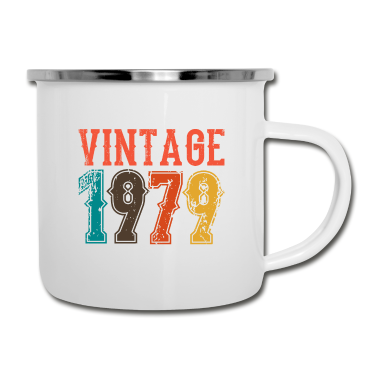 Geburtstag Geschenk Mann Emaille Tasse - BORN IN 1979 Geburtstag Geschenk Vintage Männer