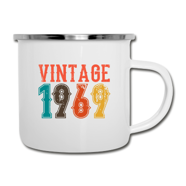 Geburtstag Geschenk Mann Emaille Tasse - BORN IN 1969 Geburtstag Geschenk Vintage Männer
