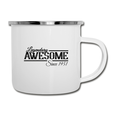 Geburtstag Geschenk Mann Emaille Tasse - Awesome seit 1951 Geburtstag Geschenkideen Männer