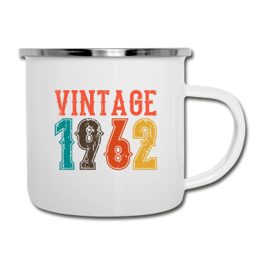 Geburtstag Geschenk Mann Emaille Tasse - BORN IN 1962 Geburtstag Geschenk Vintage Männer