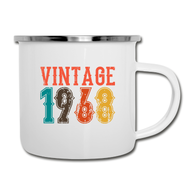 Geburtstag Geschenk Mann Emaille Tasse - BORN IN 1968 Geburtstag Geschenk Vintage Männer