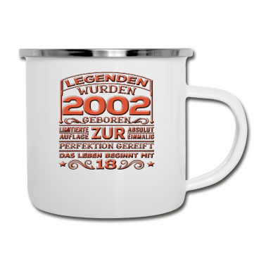 Geburtstag Geschenk Mann Emaille Tasse - 18. Geburtstag Junge Mädchen Mann Frau