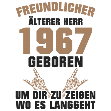 Motiv Freundlicher Mann 1967 Geboren Geburtstag