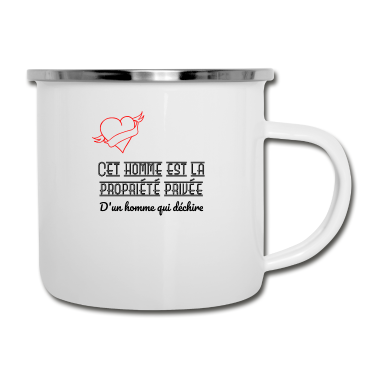 Geburtstag Geschenk Mann Emaille Tasse - Dieser Mann ist das Eigentum eines Mannes, der zerreißt