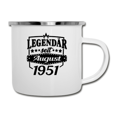 Geburtstag Geschenk Mann Emaille Tasse - August 1951 Geburtstag Geschenkideen