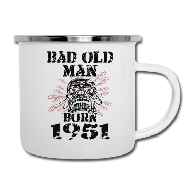 Geburtstag Geschenk Mann Emaille Tasse - Böser Alter Mann 1951 Geboren Geburtstag