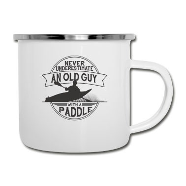 Geburtstag Geschenk Mann Emaille Tasse - Kanu fahren paddeln Männer Geburtstag Geschenk