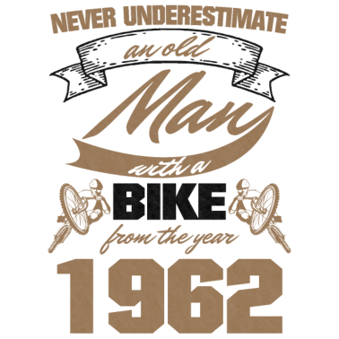 Motiv Radfahrer Alter Mann 1962 Geburtstag Fahrrad