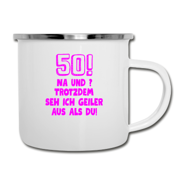Geburtstag Geschenk Mann Emaille Tasse - 50. Geburtstag