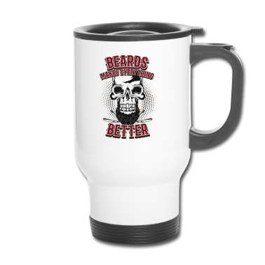 Geburtstag Geschenk Mann Thermobecher - Bart Totenkopf Barber Geschenk Geburtstag Mann