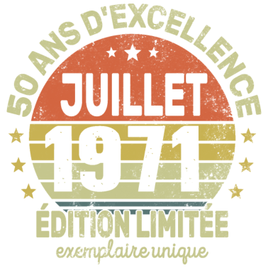 Motiv 50 Jahre Geburtstag Mann Frau im Juli 1971