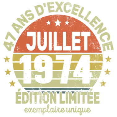 Motiv 47 Jahre Geburtstag Mann Frau im Juli 1974