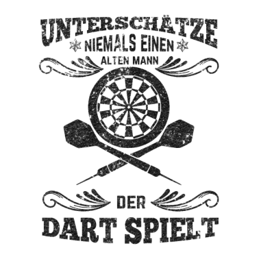 Motiv Dartspieler alter Mann