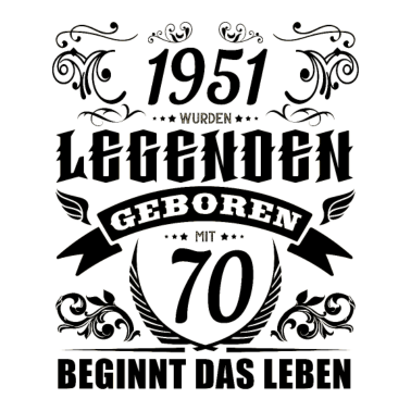 Motiv 70. Geburtstag Jahrgang 1951 Männer Frauen